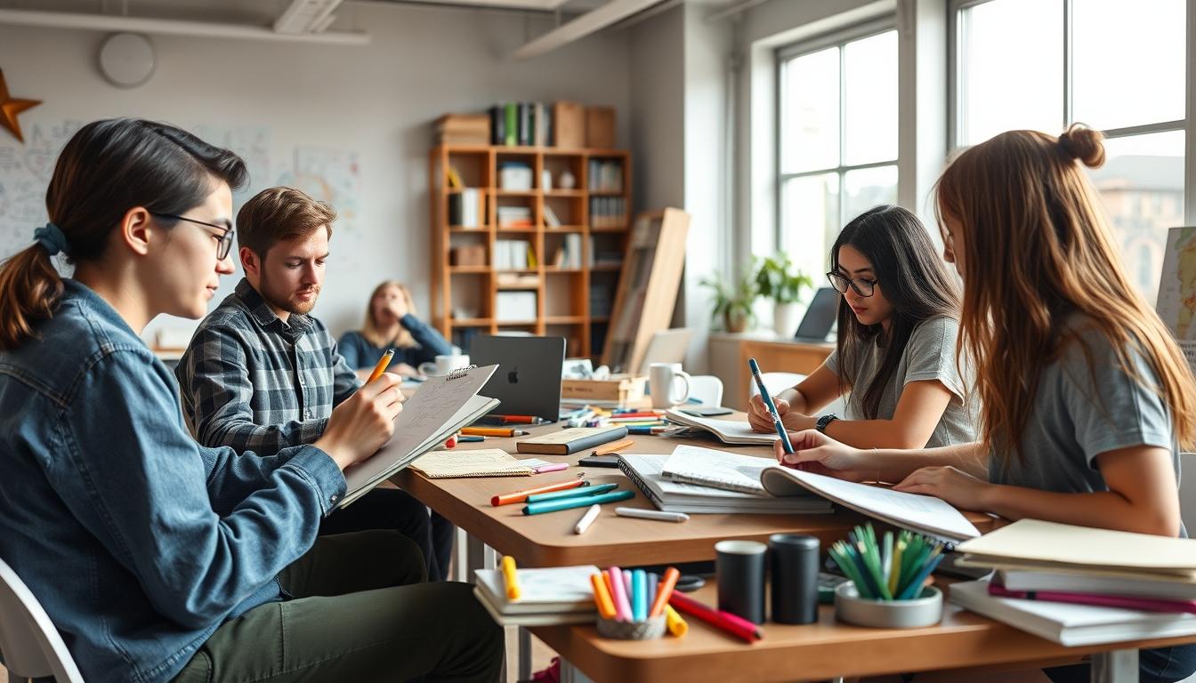 Modern university campus for students